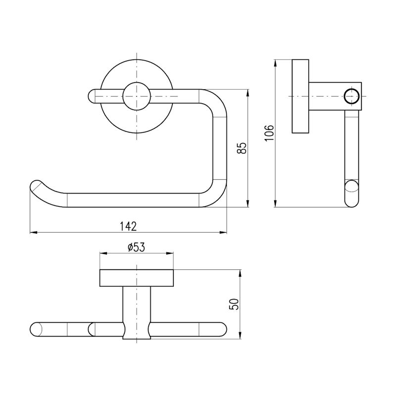 Держатель для туалетной бумаги Rav Slezak COLORADO COA0401ZK, золото брашированное, артикул COA0401ZK