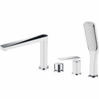 Смеситель врезной на борт ванны VENTURO белый + хром