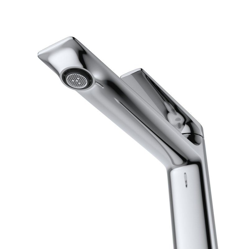 LINER-LC-GM-W0 Смеситель для накладной раковины однорычажный, без донного клапана, исполнение оружейная сталь, артикул LINER-LC-GM-W0