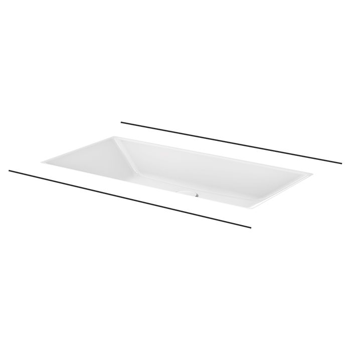 BETTE Loft  Раковина встраиваемая снизу 740х386х100 мм, без перелива, без отв под см. цвет белый BETTE Loft  Раковина встраиваемая снизу 740х386х100 мм, без перелива, без отв под см. цвет белый