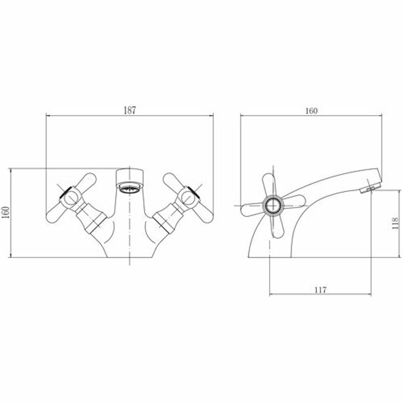 Смеситель для раковины FASHUN A1025, хром