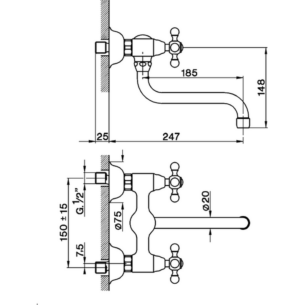 CISAL Arcana Ceramic Смеситель для кухни наружный, цвет золото