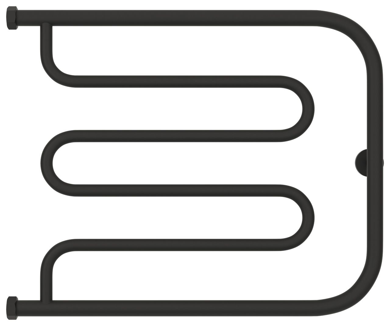 Полотенцесушитель водяной "Лира+" 500х650 Н. Г. 1" (МУАР Темный Титан)