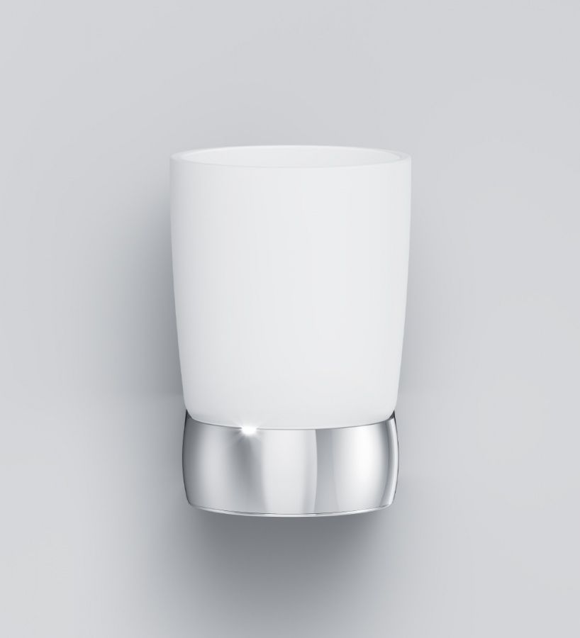 A3034300 Sensation, Стеклянный стакан с настенным держателем, хром, шт A3034300 Sensation, Стеклянный стакан с настенным держателем, хром, шт