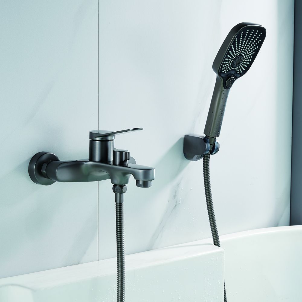 Смеситель для ванны Shevanik S6202T, оружейная сталь, артикул S6202T