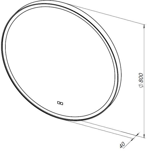 Зеркало Aquanet Тренд 80 черный Зеркало Aquanet Тренд 80 черный