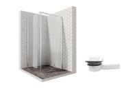 Душевой уголок Ambassador Diamond 12011103R-MA1, квадратный, точечный трап, 100х100