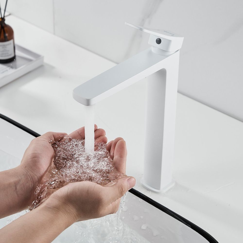 Смеситель для раковины Shevanik S9911C, белый