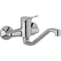 CISAL Смеситель однорычажный настенный для кухни,с поворотным изливом 285 мм, цвет хром