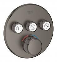 Термостат GROHE Grohtherm SmartControl на 3 выхода, внешняя монтажная часть, темный графит матовый (29121AL0) Термостат GROHE Grohtherm SmartControl на 3 выхода, внешняя монтажная часть, темный графит матовый (29121AL0)
