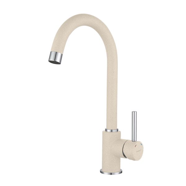 Смеситель для кухни GranFest 3650, белый