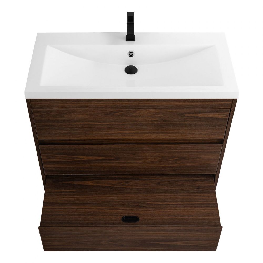 FAMILY-M База под раковину напольная с тремя выкатными ящиками, Bourbon Oak, 900x480x845, FAMILY-M-900-3C-PIA-BO, артикул FAMILY-M-900-3C-PIA-BO