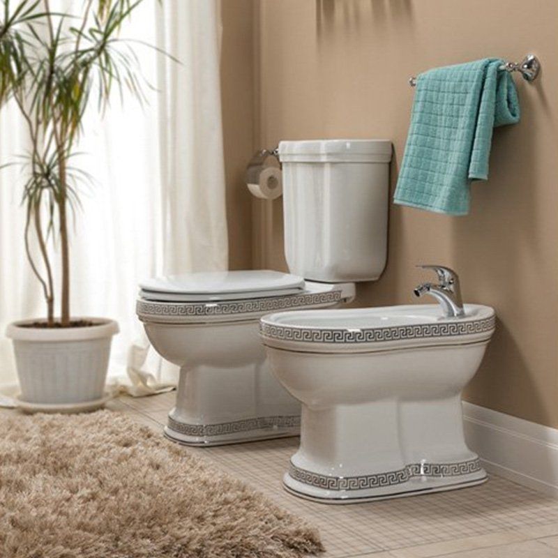 Унитаз биде Creavit Klasik KL310-00CB00E-XA00 Белый с декором без бачка и сиденья