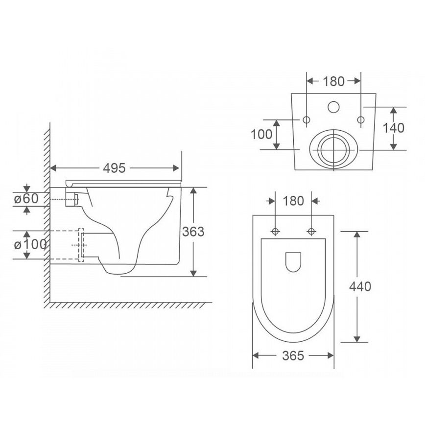 Унитаз подвесной Maretti Renata безободковый с микролифтом, RE10PBM33-844, белый