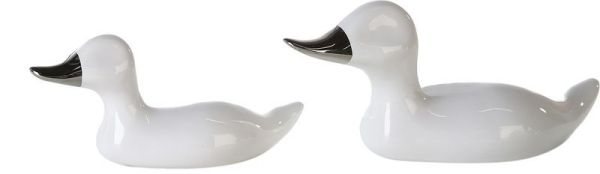 Casablanca, керамическая маленькая утка "Эмми", цвет бело-серебристый