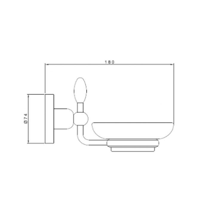 Nicolazzi Liberty Мыльница стеклянная подвесная, цвет держателя: хром