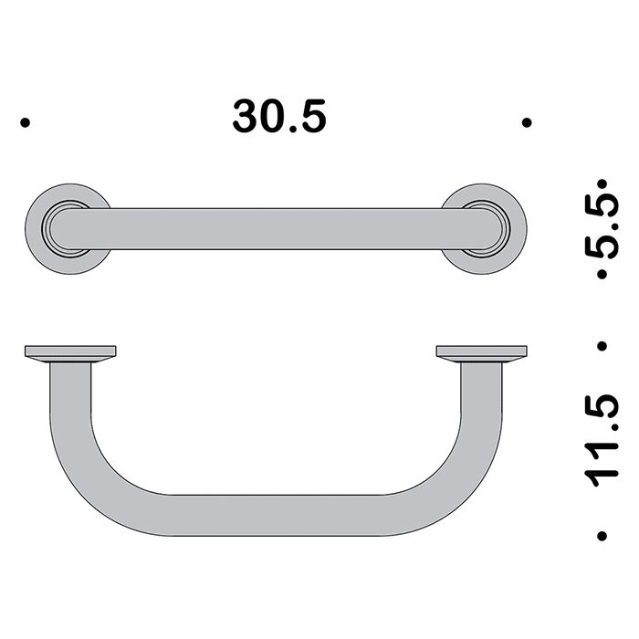 Colombo Units Поручень для ванны, подвесной, цвет: хром Colombo Units Поручень для ванны, подвесной, цвет: хром