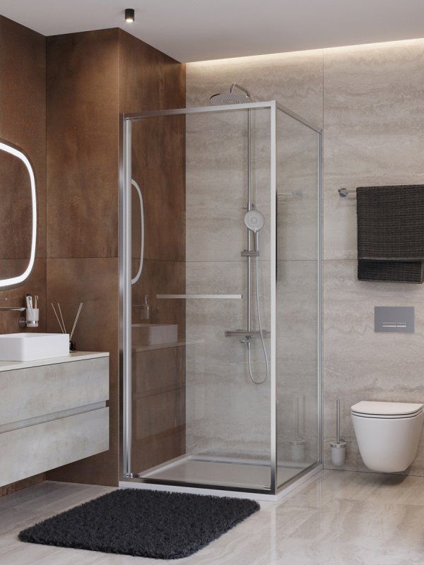 LUX-A-FS-1-80-C-GM Душевой уголок, артикул LUX-A-FS-1-80-C-GM