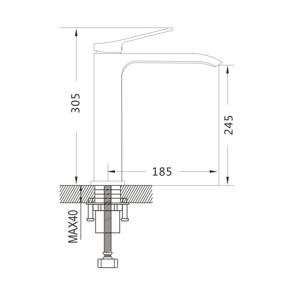 Смеситель для раковины высокий Shevanik S4011G, золотой сатин