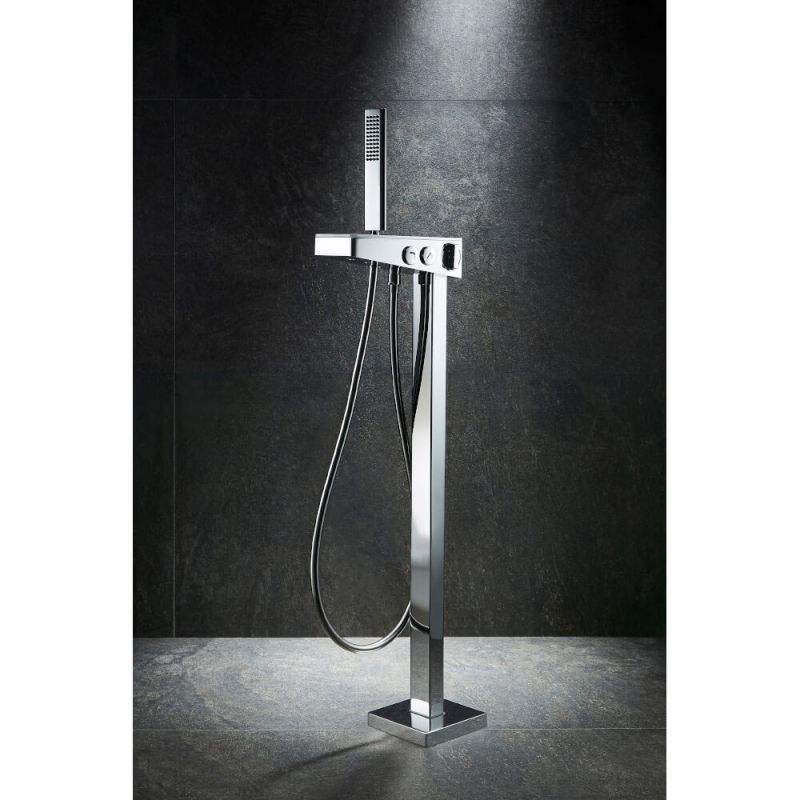 Смеситель для ванны Black&White Universe U6982 Хром Белый матовый