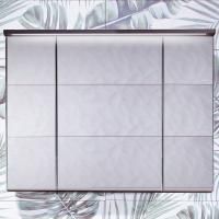 Зеркальный шкаф Бриклаер Кристалл 95 с подсветкой Ясень Анкор темный