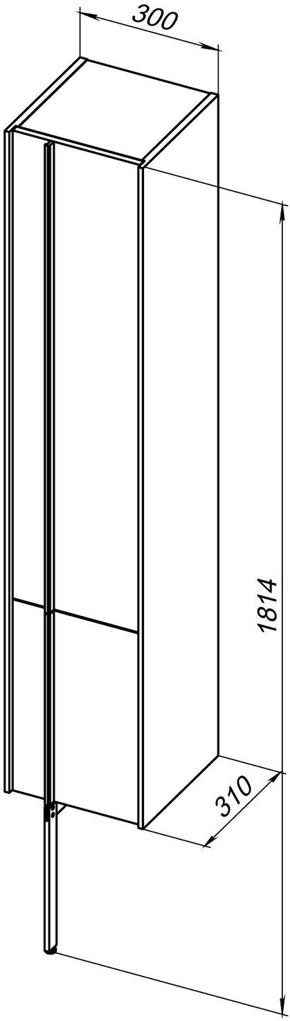 Шкаф-пенал Allen Brau Reality 30 1.32002.NO L дуб