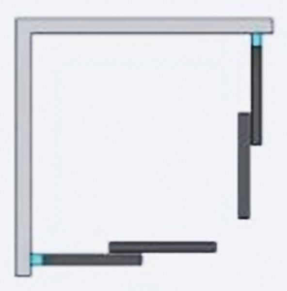 Дверь душевого уголка Radaway Idea Black KDD 90 L профиль Черный стекло прозрачное