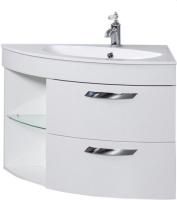 Тумба для ванной без раковины De Aqua Трио 90 Люкс R белая Тумба для ванной без раковины De Aqua Трио 90 Люкс R белая