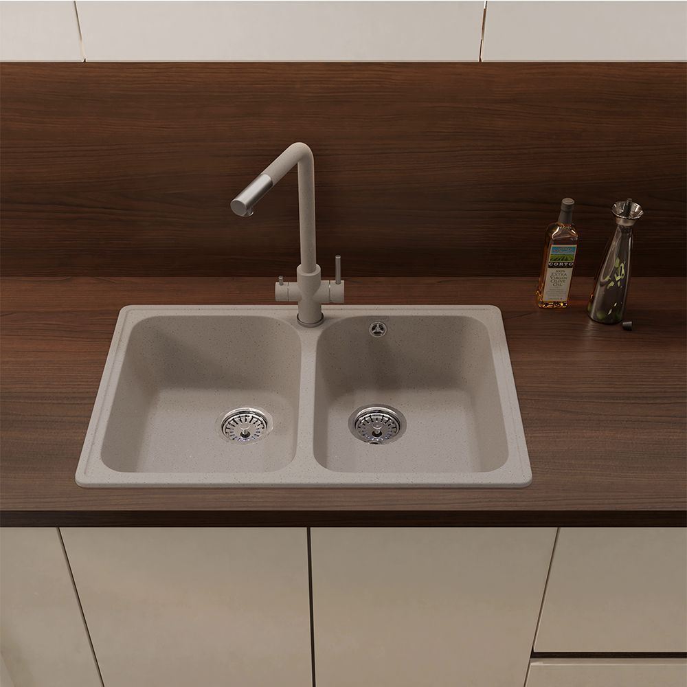 Смеситель для кухни с подключением фильтра GranFest Z-5421, песочный