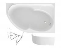 Комплект 3 в 1 Lavinia Boho Grance Hill S2-3703170R, акриловая ванна 170x105 см (правый разворот), усиленный металлический каркас, лицевой экран