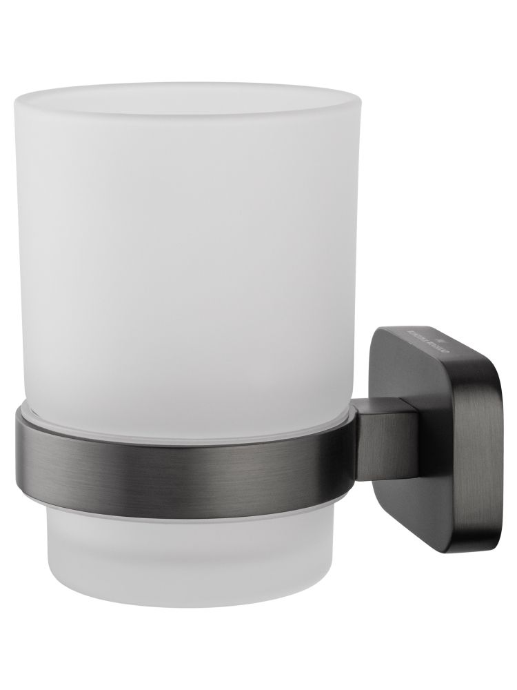 Стакан для зубных щеток с держателем WONZON & WOGHAND GRAFFITY, Темный графит (WW-9321-BGM), артикул WW-9321-BGM