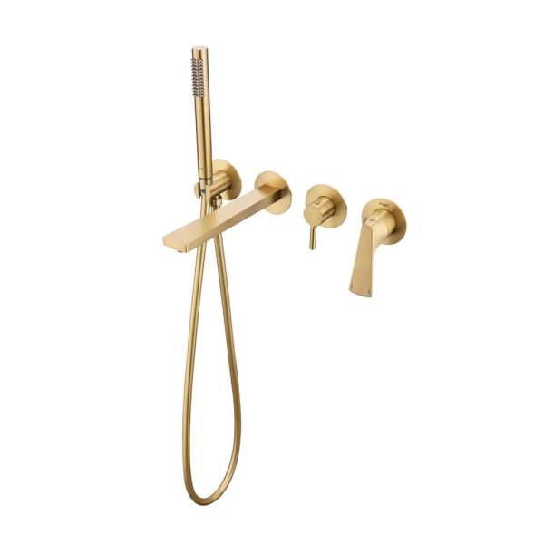 Смеситель для ванны встраиваемый Raglo R07.32.03, золотой сатин