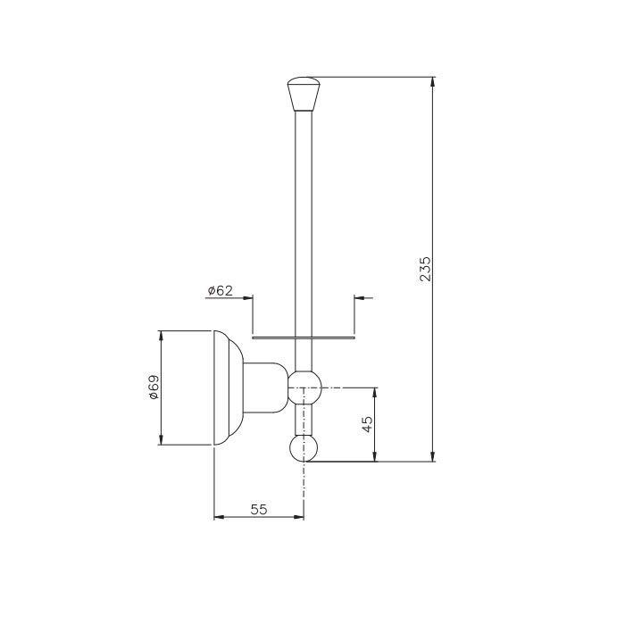 Nicolazzi Onice Держатель для запасного рулона бумаги, цвет: хром