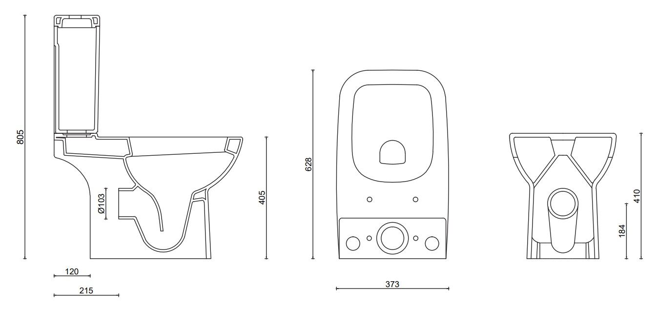 Унитаз компакт GURAL Mare с Soft Close MA04KLZ00&MA02RZV00