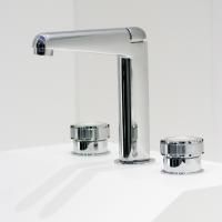 Stella Timeaster Смеситель для раковины на 1 отверстие 3225, с донным клапаном и высоким изливом, цвет: хром, ручка черная