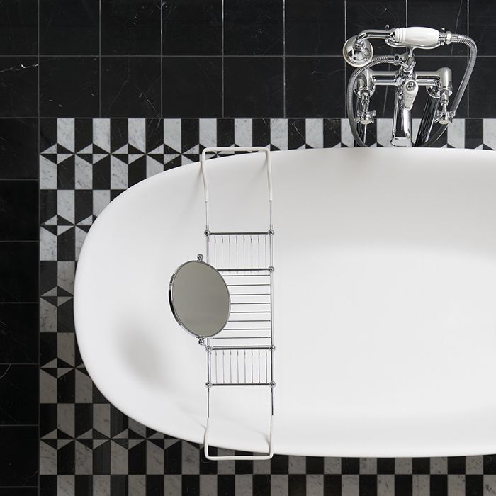 Devon Dove Ванна отдельностоящая на ножк из WHITE TEC PLUS 170.5х52,8х84.6 см, цвет: белый,  в компл донный клапан с крышкой из WHITE TEC