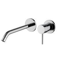 FIMA|Carlo Frattini SPILLO UP Смеситель для раковины настенный, однорычажный, излив 210 мм., без донного клапана, внешняя часть, цвет хром FIMA|Carlo Frattini SPILLO UP Смеситель для раковины настенный, однорычажный, излив 210 мм., без донного клапана, внешняя часть, цвет хром