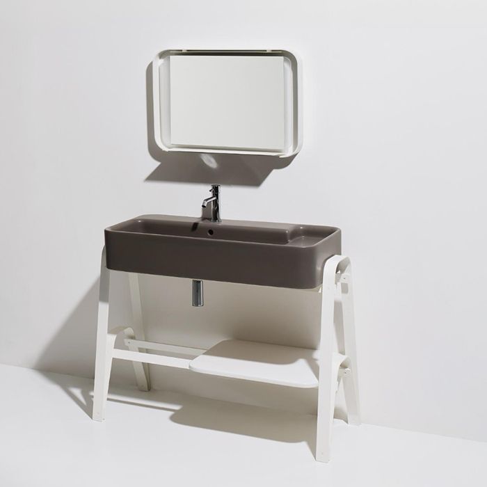 SIMAS HOP  Раковина чаша подвесная 100x50xh18 см, без отв. для смесителя,  цвет MOKA MATT