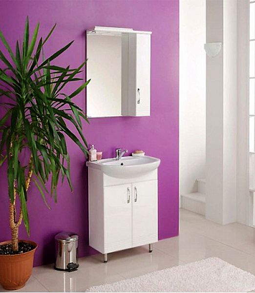 Тумба под раковину АКВАТОН ОНДА 56 1A122801ON010 (подвесная, белый глянец), шт