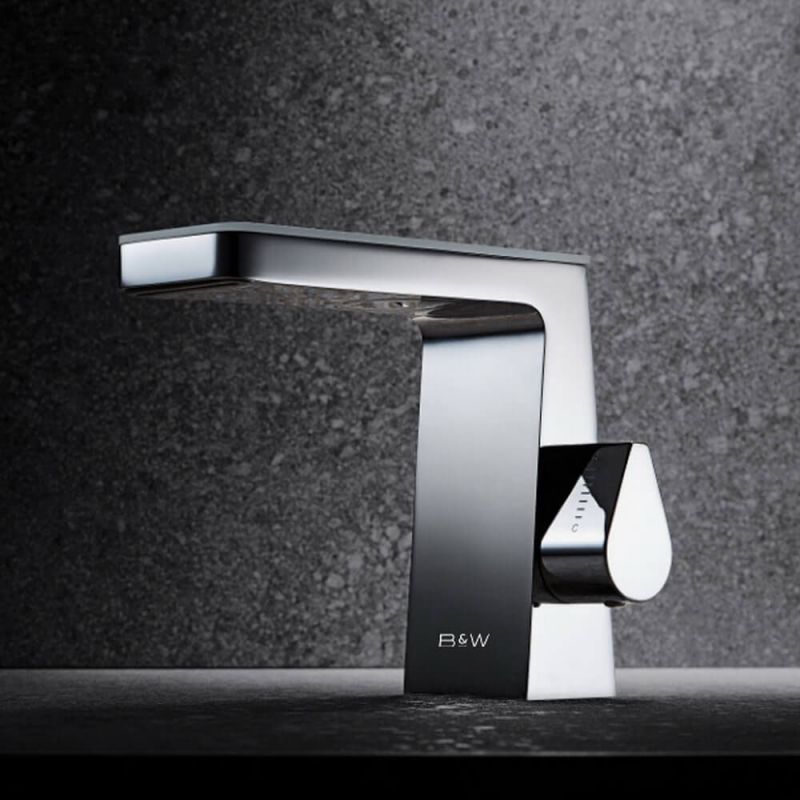 Смеситель для раковины Black&White Universe U7320 Хром Белый матовый