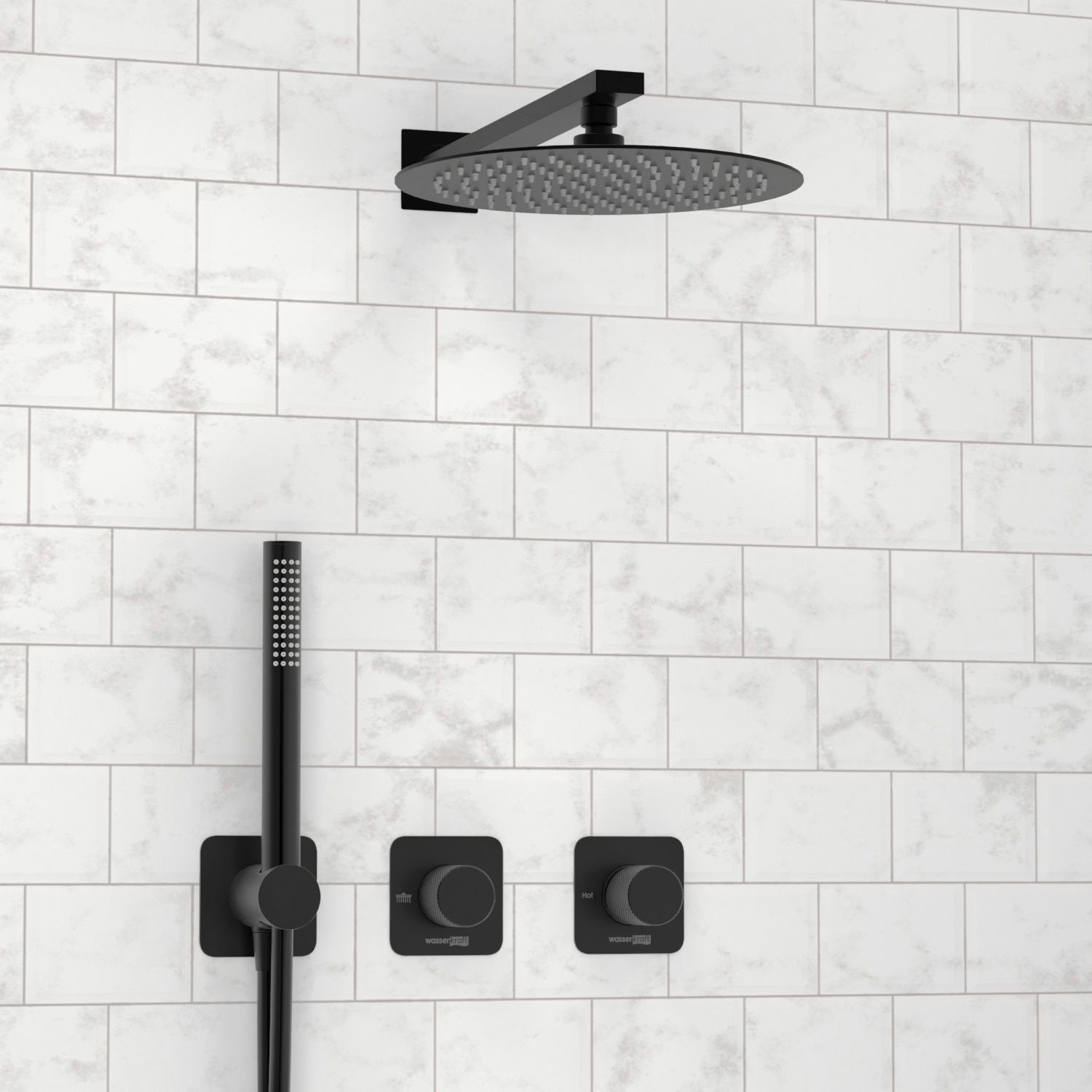 A5251.299.219.258.302.242.217  Встраиваемый комплект для душа с верхней душевой насадкой и лейкой