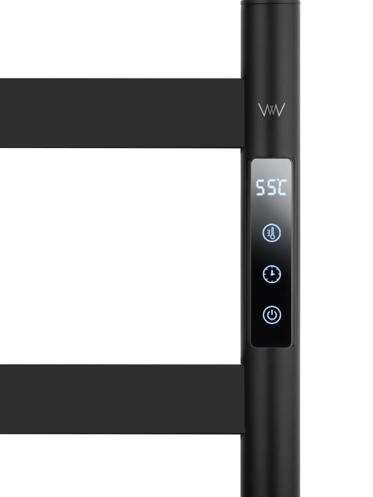 Полотенцесушитель электрический напольный WONZON & WOGHAND ESSEN, Черный матовый (WW-A406-MB)