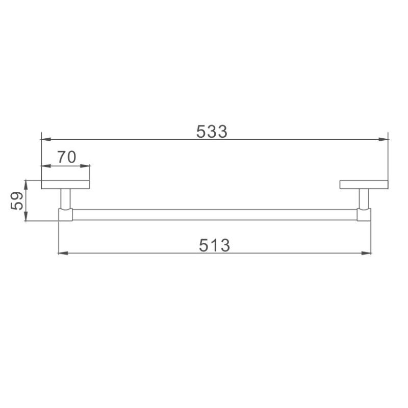 Полотенцедержатель Haiba HB1901-1, хром