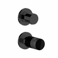 Fantini Nice Встраиваемый смеситель для душа на 2 потока, цвет черный матовый (внешняя часть)