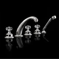 Devon&Devon Excelsior King Смеситель для установки на борт ванны с 5 отверстиями, переключателем и душем. Цвет: хром.