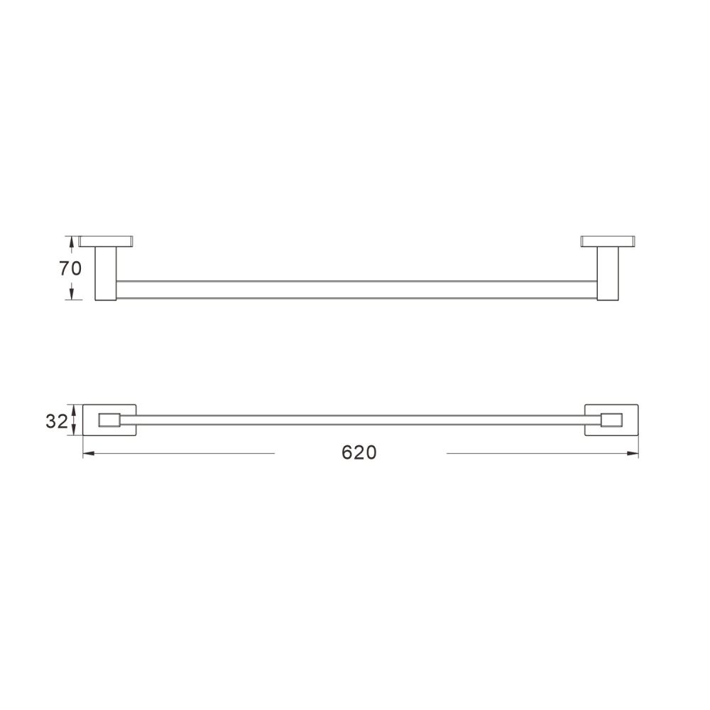 Полотенцедержатель Shevanik SG5617G, золотой сатин