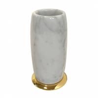 3SC Elegance MARMO Стакан настольный, цвет: мрамор bianco carrara/золото 24к. Lucido 3SC Elegance MARMO Стакан настольный, цвет: мрамор bianco carrara/золото 24к. Lucido