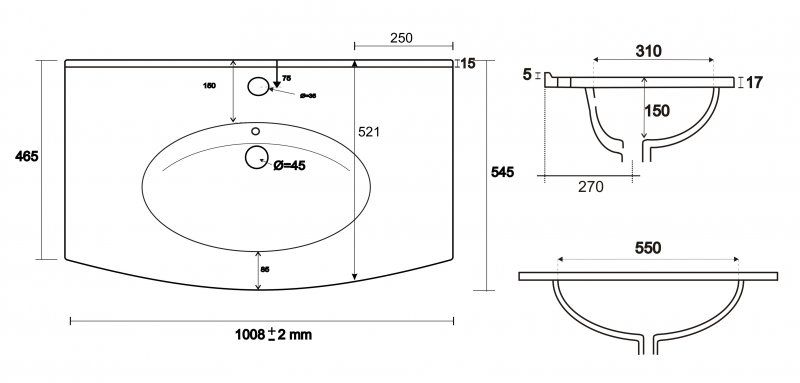 Мебель для ванной комнаты CEZARES COMFORT 101, артикул 42194