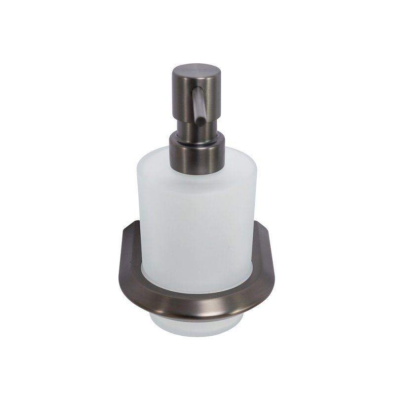 LINER-SOIS-V-01 Диспенсер для мыла подвесной, стекло, исполнение хром, артикул LINER-SOIS-V-01