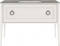 Тумба PLAZA Classic напольная с ящиком 120, белая матовая